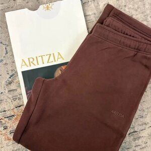Aritzia Chocolate Sweatfleece Pants